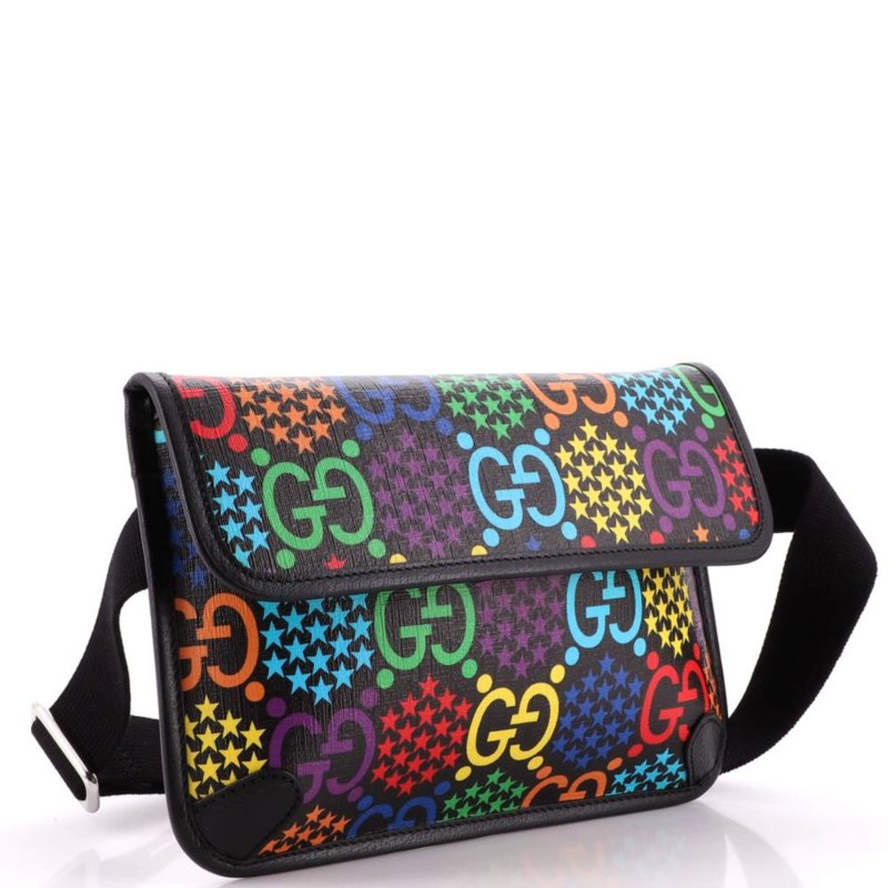 Gucci Belt Bag Psychedelic Print GG Coated Canvas Black, Multicolor - Picture 3 of 7